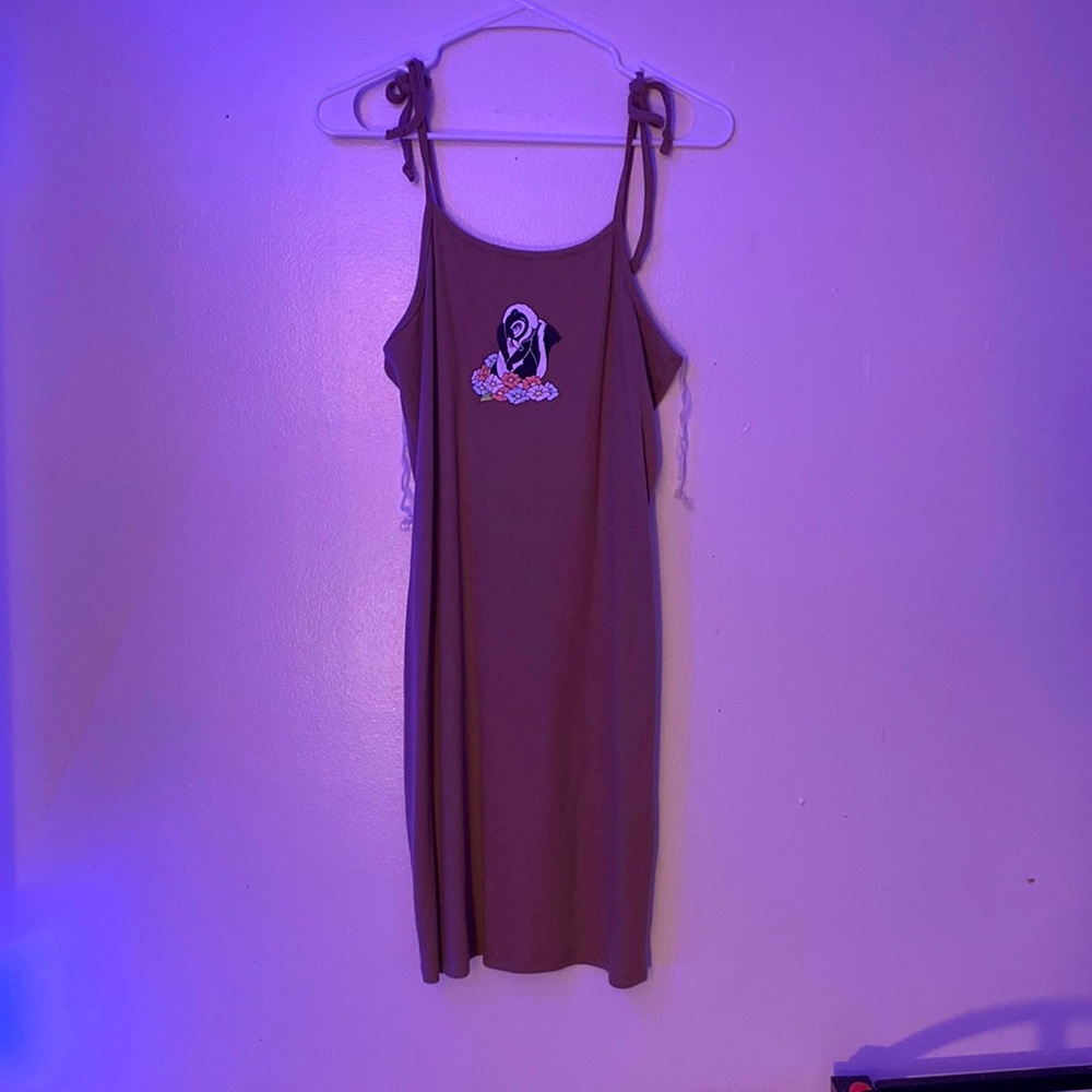 XL slim spaghetti’s strapped dress
